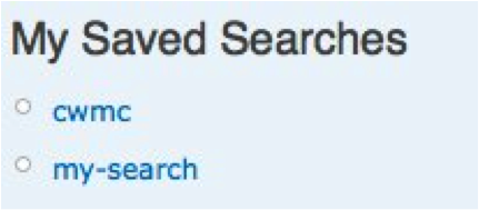 Fig 13: Saved Searches