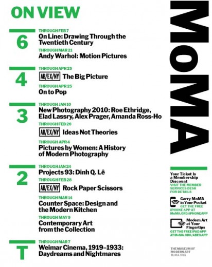 Fig 8: MoMA signage on view in the elevators 