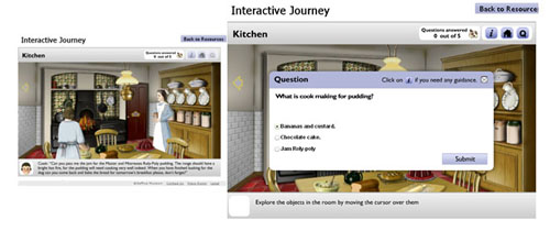 Fig 7: NPC dialogue delivers educational content on which students will be later quizzed.(“Interactive Journey – Geffrye Museum,” n.d.) 