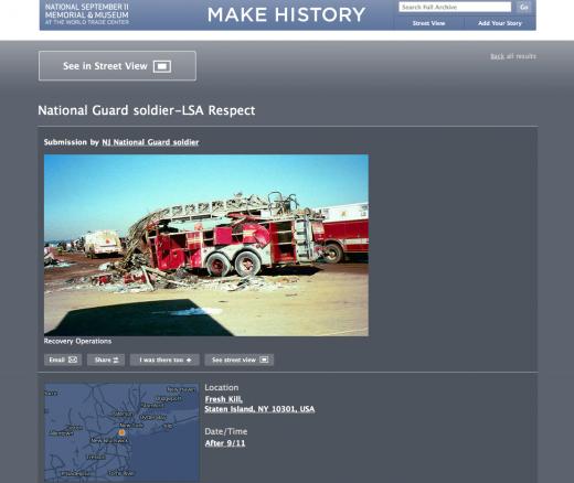 In situ firetruck image on 911history.org