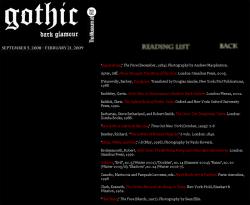 Gothic: Dark Glamour bibliography