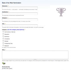 Best of the Web Nomination Form