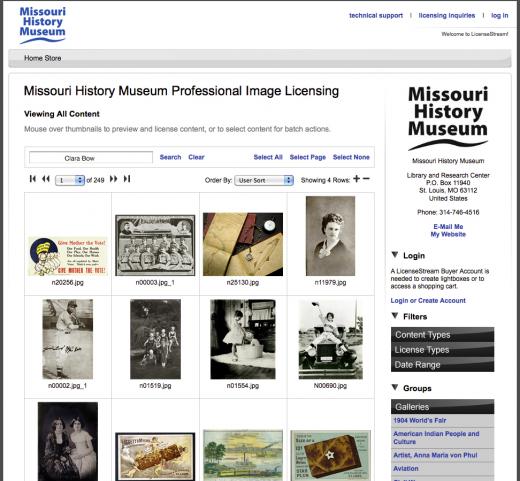 Missouri History Museum Professional Licensing Storefront