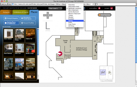 Pathfinder - Map Zoom with Pathfinder Kiosk Location