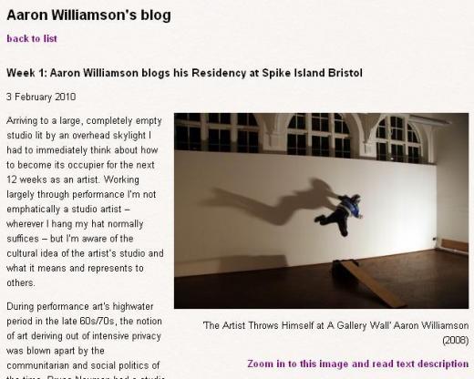 Image: Aaron Williamson's blog on Disability Arts Online