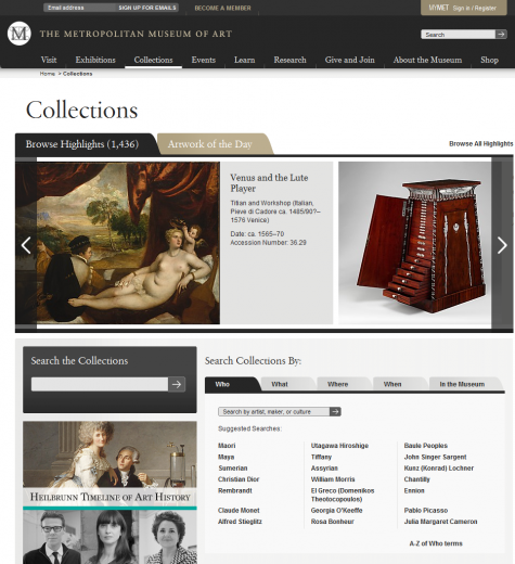 metmuseum.org/collections main page metmuseum.org/collections main page