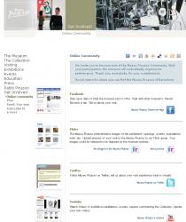 Museu Picasso online Community: section within the main website