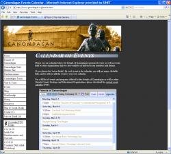 Ganondagan Calendar page