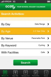 Go Play mobile home screen