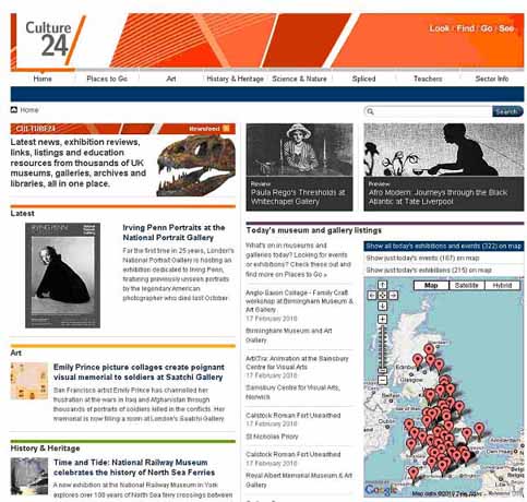 Culture24 Homepage