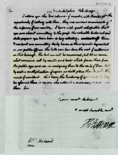 Thomas Jefferson's Letter Thomas Jefferson's Letter