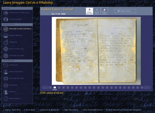 Interactive feature: "Explore Laura's Journal"