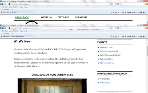 Museum of the Macabre Content Page