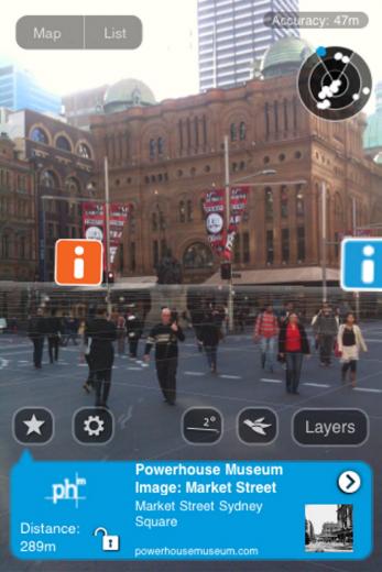 Augmented Reality iphone app screen shot