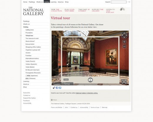 Take a snapshot of your favourite painting/room and send it as a postcard to your friends