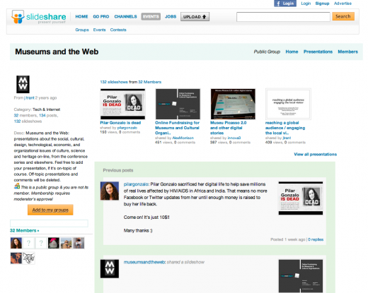 Museums and the Web on Slideshare