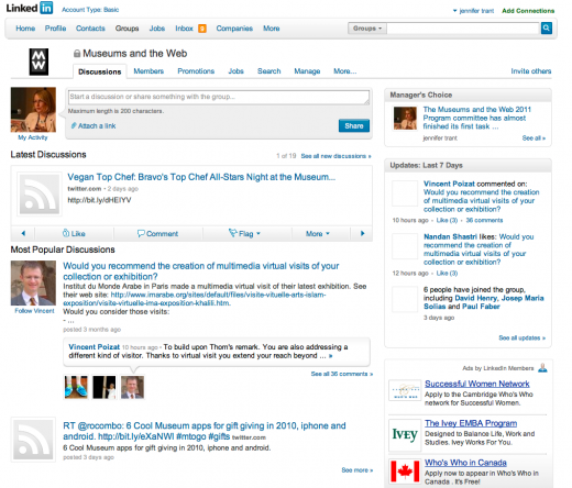 Museums and the Web on LinkedIn