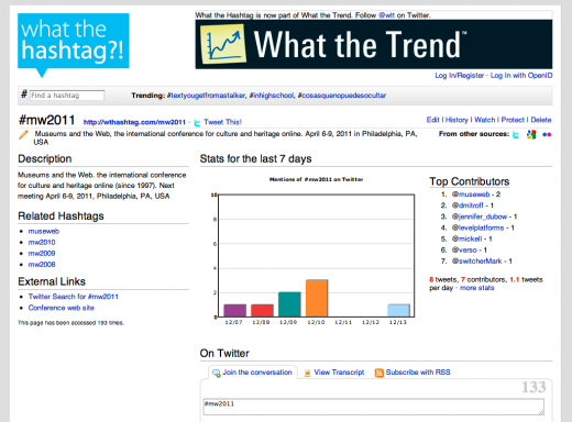MW2011 on What the hashtag!