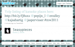 Karaoke tweet