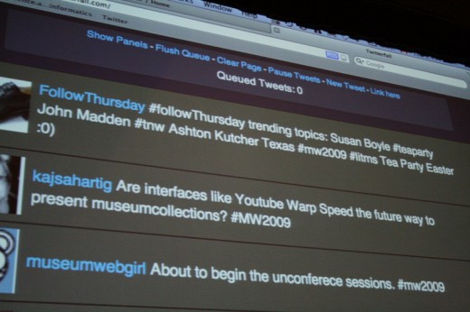 On-line conversation about MW2009  tracked in the Twitterfall