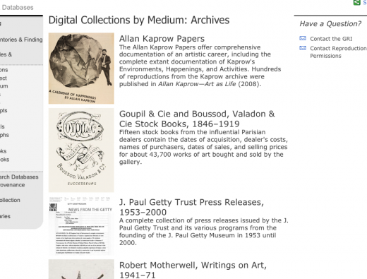 Digital Collections by Medium Digital Collections by Medium