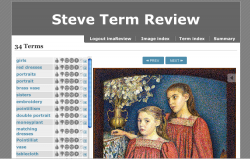 steve term review tool: during th steve.museum research project, each tag is looked at by museum staff, and evaluated.
