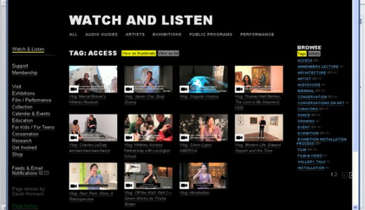 Whitney Watch and Listen Homepage