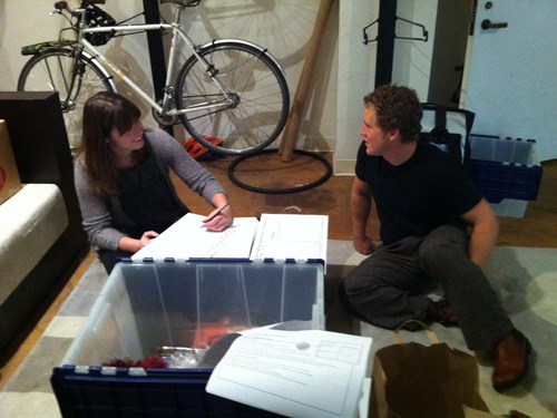 Figure 5: Informal user testing on a Friday afternoon at the Carbon Five offices