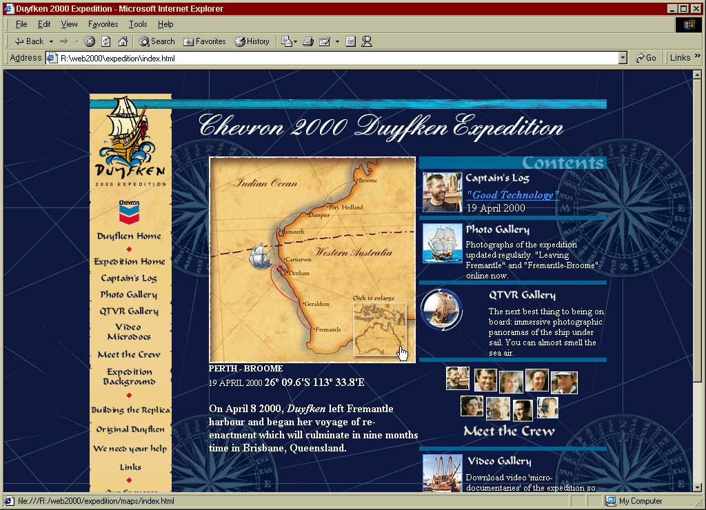 Chevron 2000 Expedition homepage - 2000