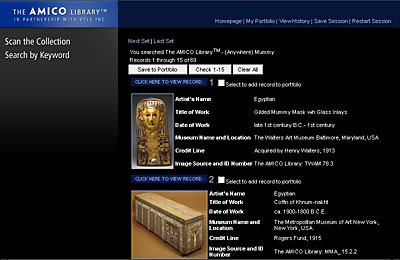 Sample VTLS returns page screen shot