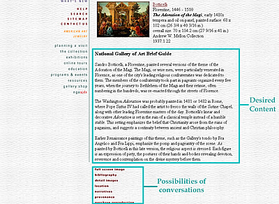 NGA screen shot describing work of art