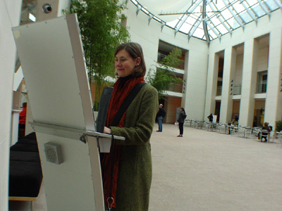 Finding out more at the kiosk