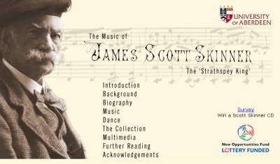 home page screen shot james scott skinner