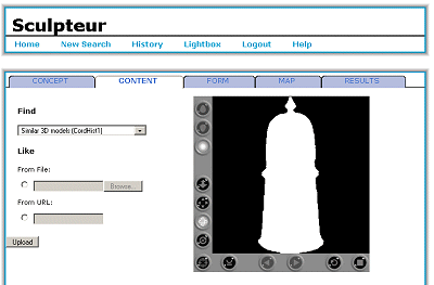Screen Shot: 3D content-based query