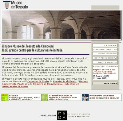 Screen Shot: Museo del Tessuto
