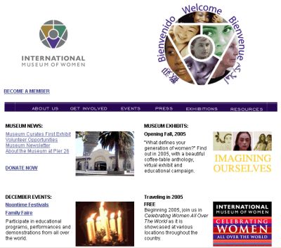 Screen Shot: International Museum of Women