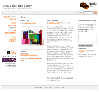 Screen Shot: Every Object Tells a Story