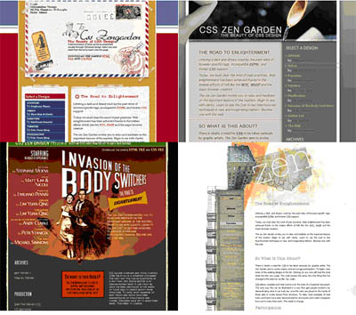 Screen Shot: CSS Zen Garden designs