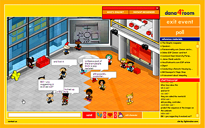 Screen Shot: The 3d chat environment