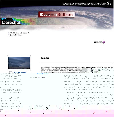Screen Shot: An Earth Bulletin feature story