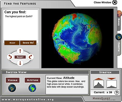 Screen Shot: The "Find the Features" activity