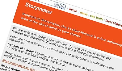 generic Storymaker homepage