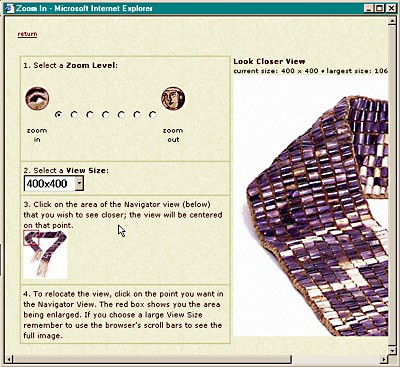 Screen Shot: An artifact page