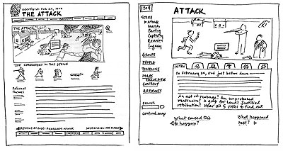 Screen Shot: Early rough sketches