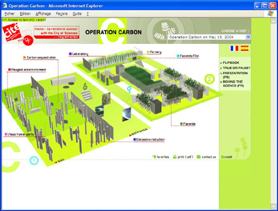 Screen Shot: 'Operation Carbon' Home Page