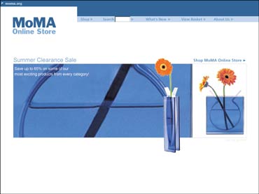 Fig 3-5: Screenshots of MoMAstore.org, 2001