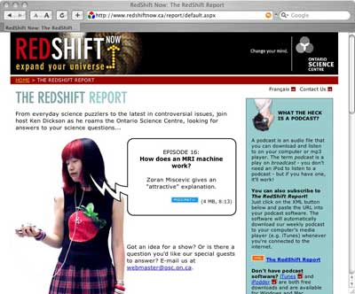 Fig 1. The RedShift Report http://www.redshiftnow.ca/report/