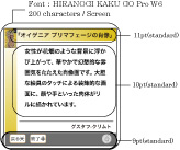 Fig 6: An example of the font