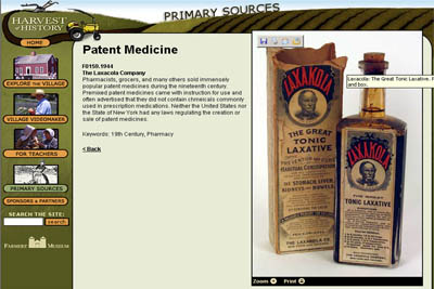 Fig 6: An entry in the &ldquo;Primary Sources&rdquo; database. http://www.harvestofhistory.org/primary_source_detail.html?ps_id=20