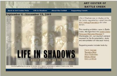Fig 1: Battle Creek Art Center Web site promoting exhibition